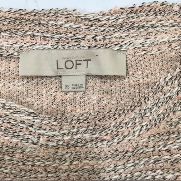 LOFT Pink Tan Eyelash Sweater - Picture 5 of 6